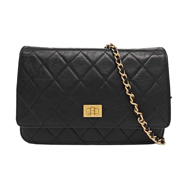 Chanel 2.55 Schultertasche, 19.2 cm, Schwarz, Artikel 917999138086, Leder