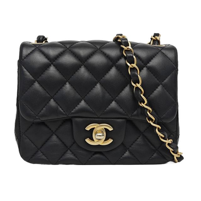 Chanel Classic Flap Schultertasche, 17 cm, Schwarz, Artikel 919231730606, Lammleder