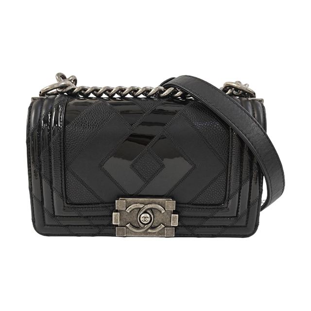Chanel Boy Schultertasche, 20.5 cm, Schwarz, Artikel 919357808324, Leder
