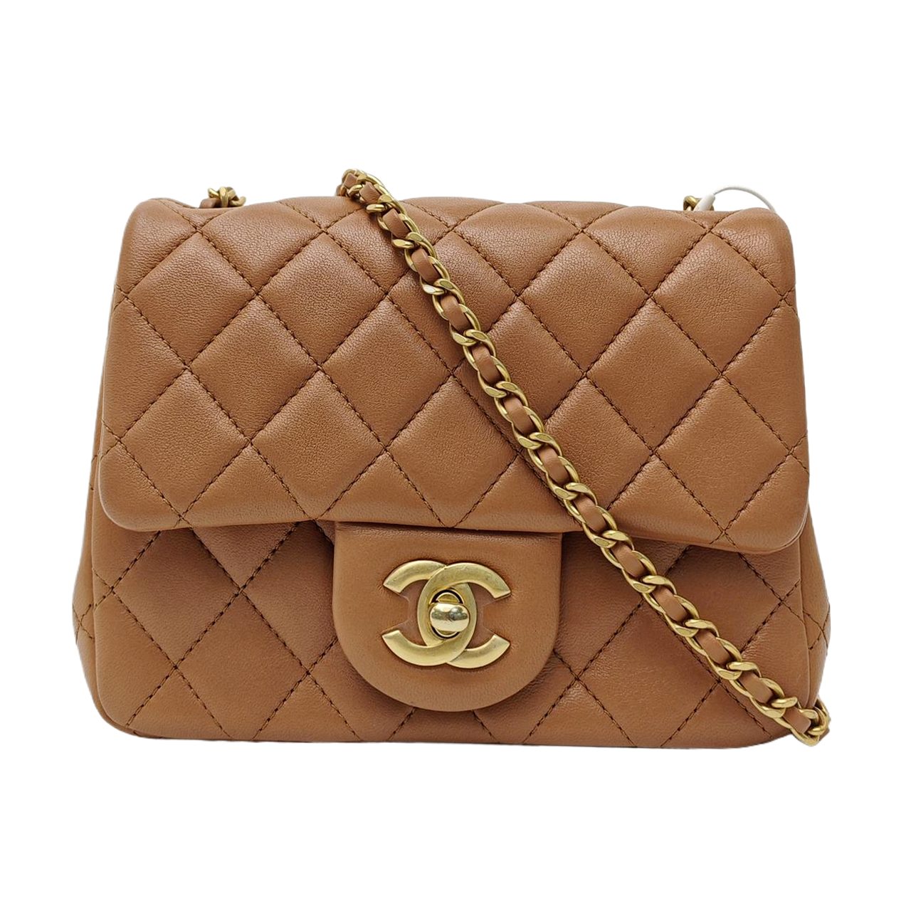 Chanel Classic Flap Shoulder Bag, 17 cm, brown, Lambskin, photograph 1