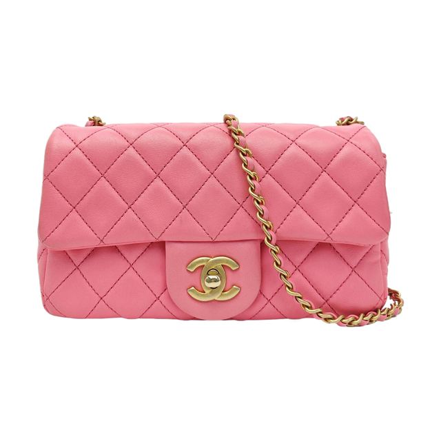 Chanel Classic Flap Schultertasche, 20 cm, Rot, Artikel 920816516958, Lammleder