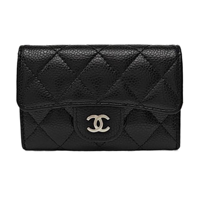 Chanel Classic Flap Kartenetui, 11.3 cm, Schwarz, Artikel 922163831810, Leder