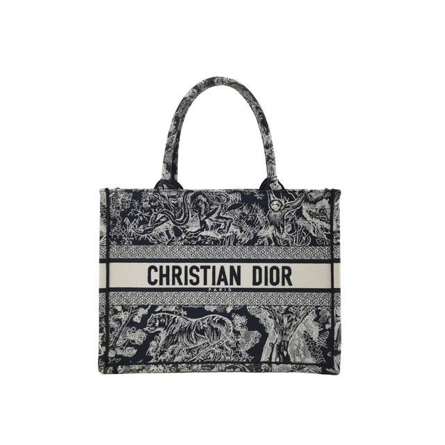 Dior Book Tote Handtasche, 36 cm, Blau, Canvas