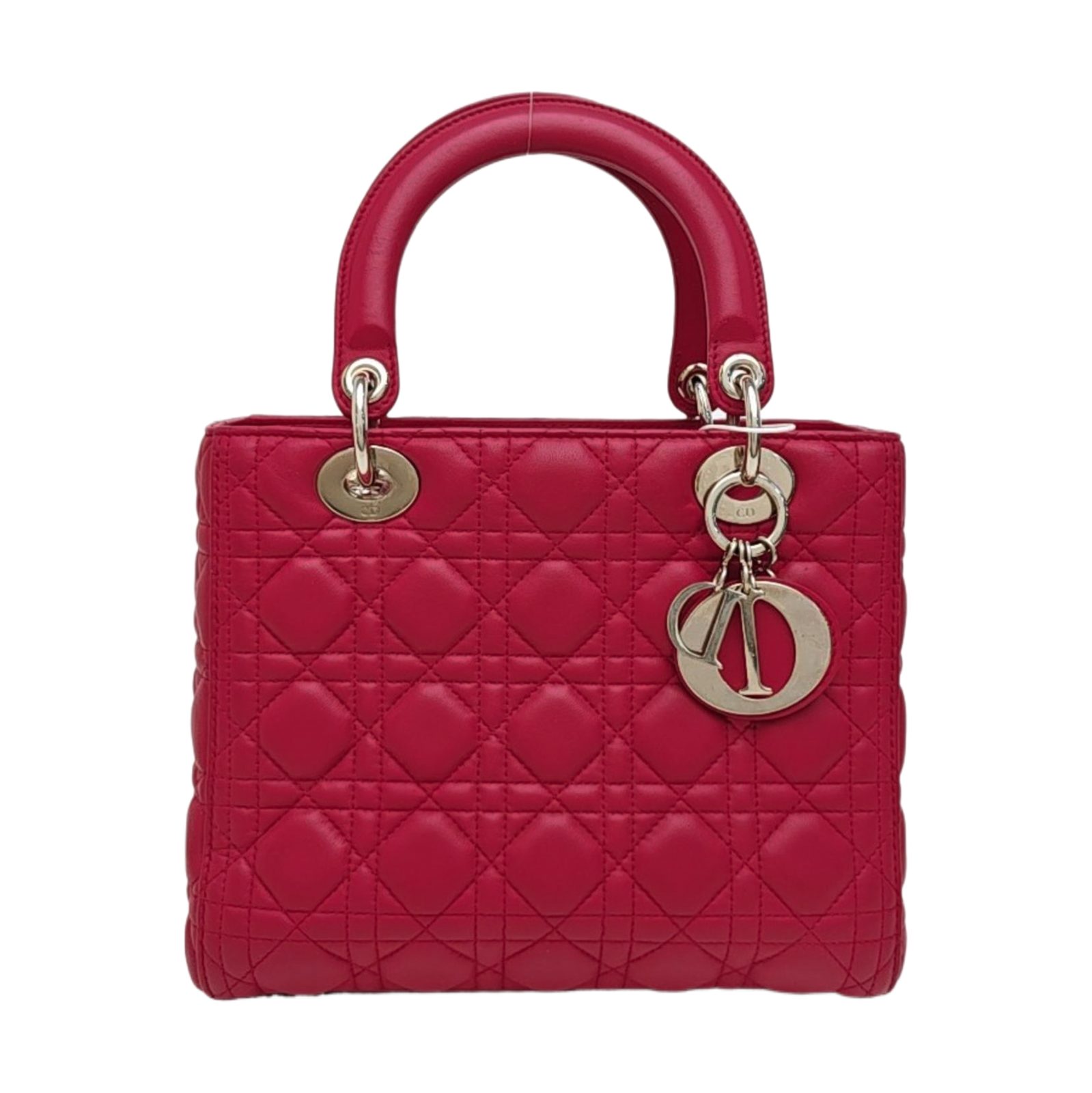 Dior Lady Dior Handtasche, 24 cm, Rot, Lammleder, Fotografiere 1