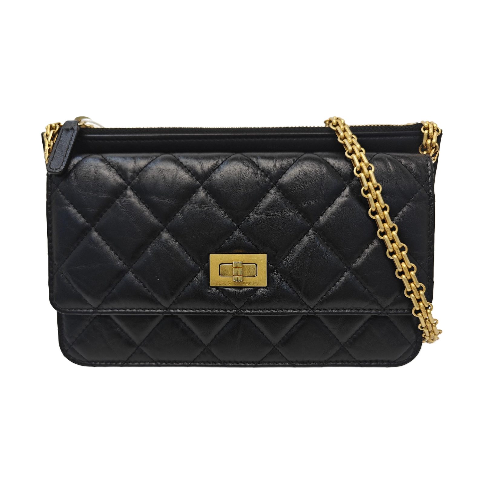 Chanel 2.55 Schultertasche, 19.2 cm, Schwarz, Artikel 924946638184, Leder, Fotografiere 1