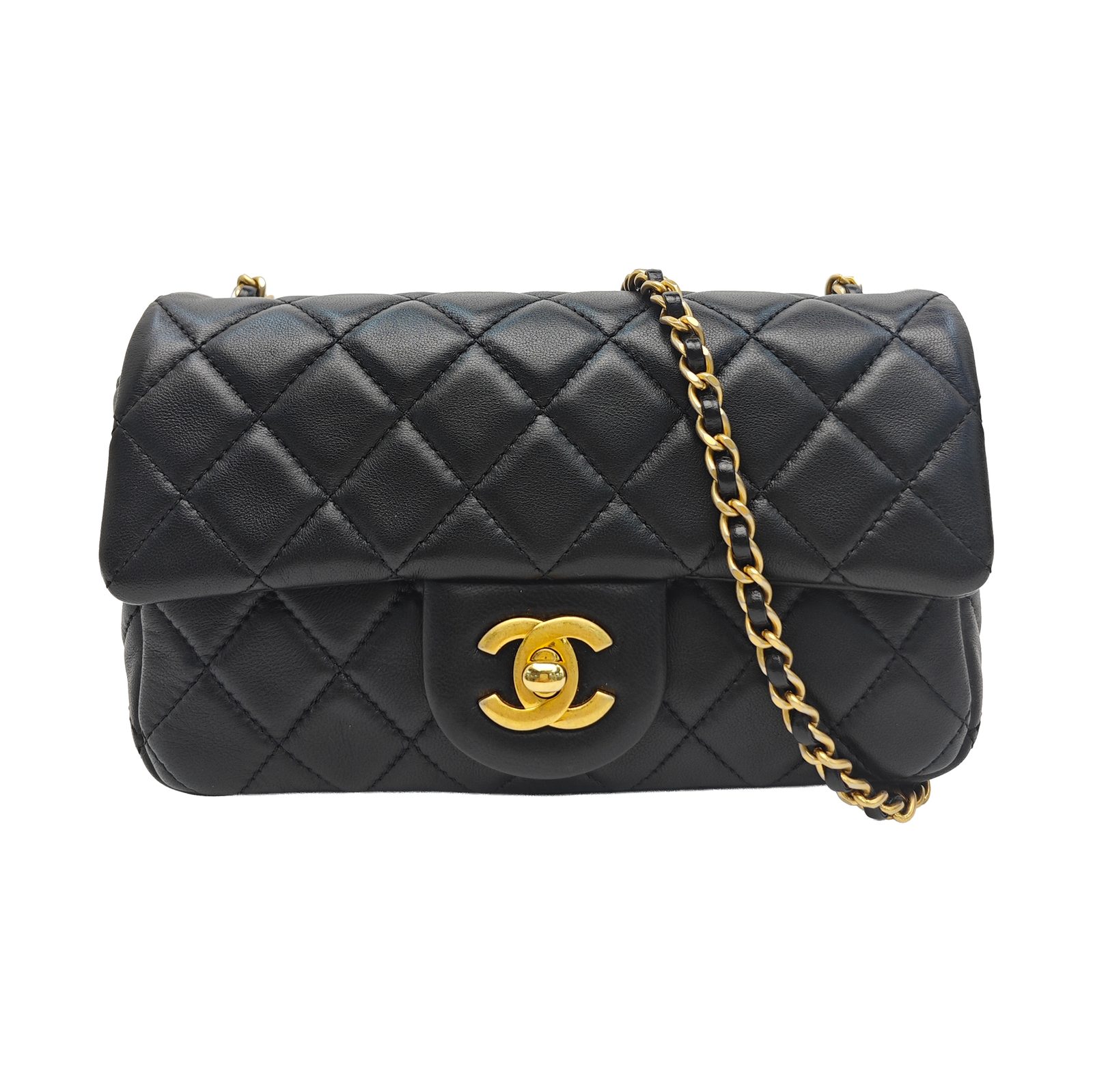 Chanel Classic Flap Shoulder Bag, 20 cm, black, Item 928947344426, Lambskin, photograph 1