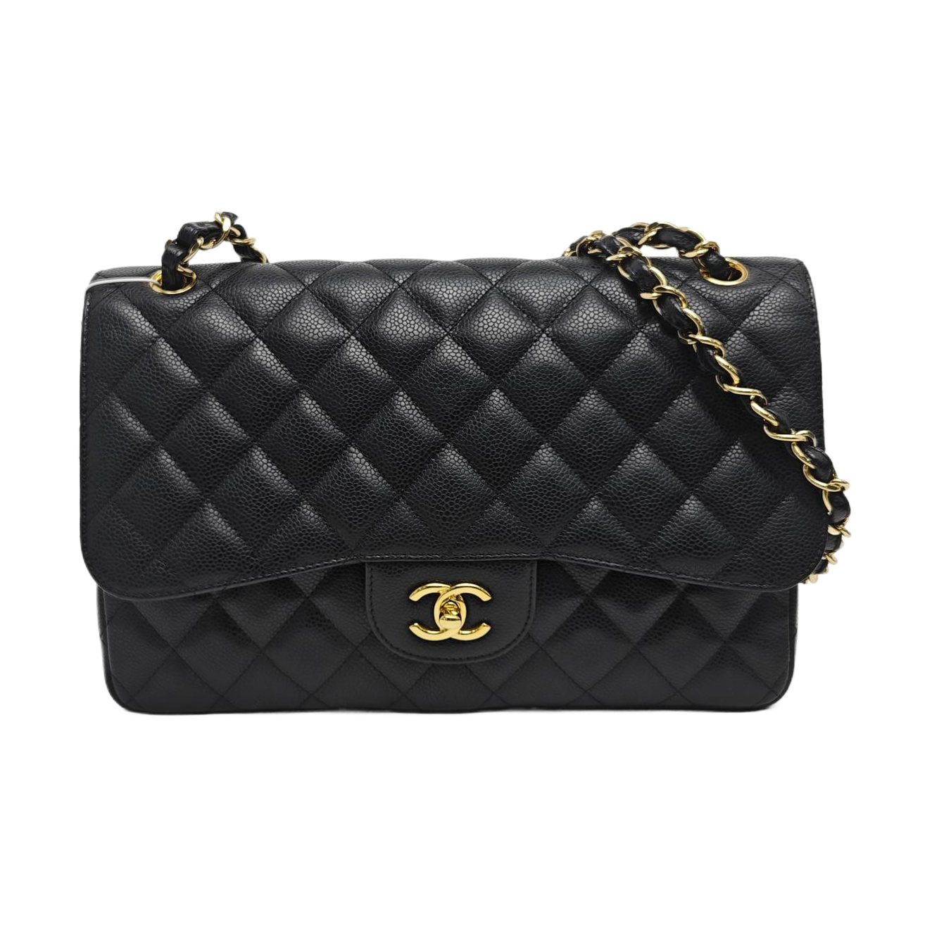 Chanel Classic Flap Shoulder Bag, 30 cm, black, Item 930247591999, Leather, photograph 1