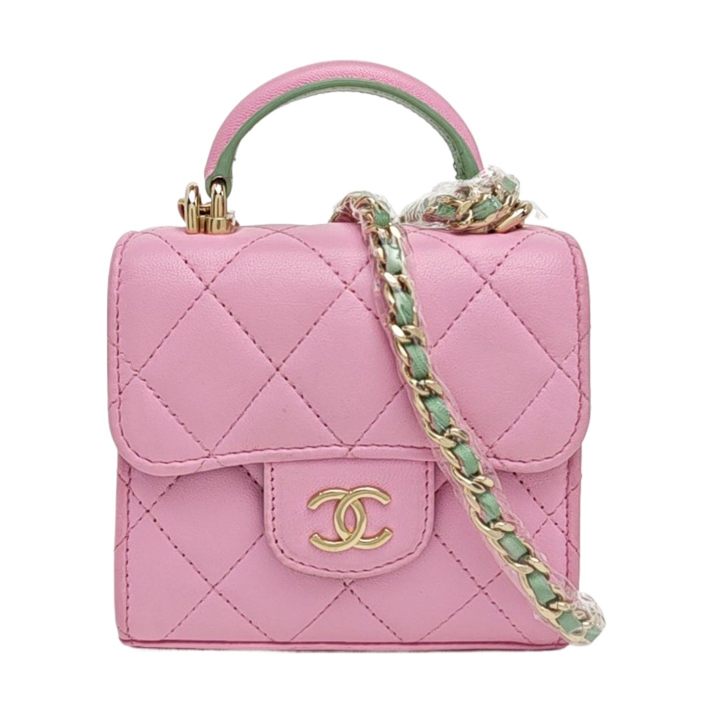 Chanel Classic Flap Handbag, 10.5 cm, pink, Lambskin, photograph 1