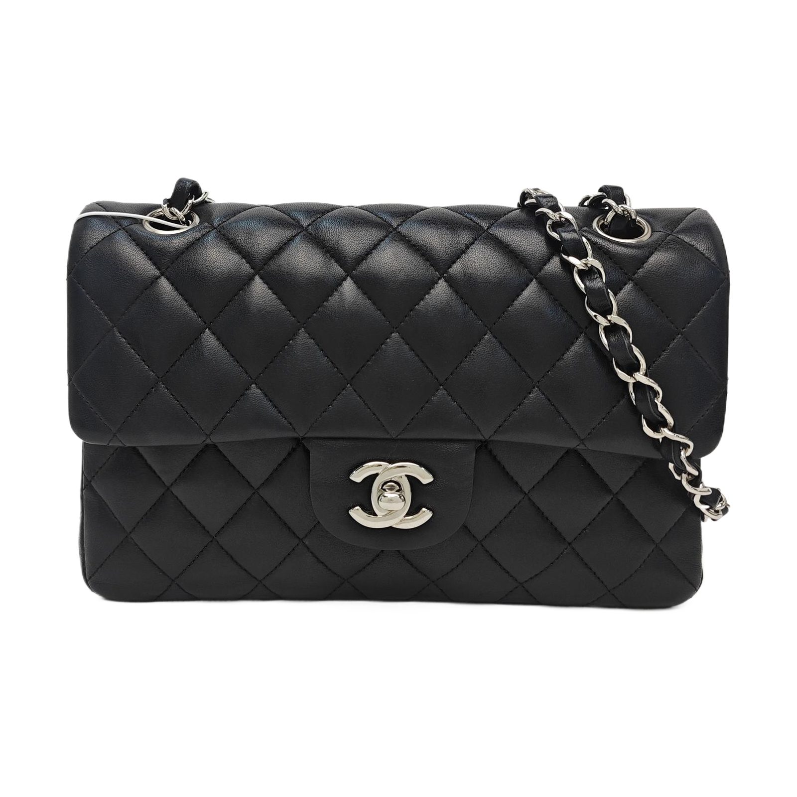 Chanel Classic Flap Shoulder Bag, 23.5 cm, black, Lambskin, photograph 1