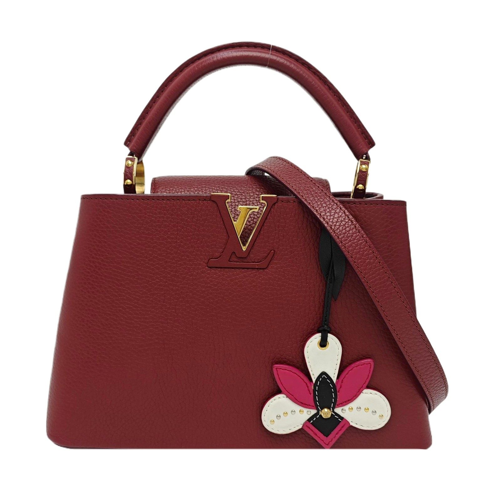 Louis Vuitton Capucines BB Handbag, 27 cm, red, Leather, photograph 1