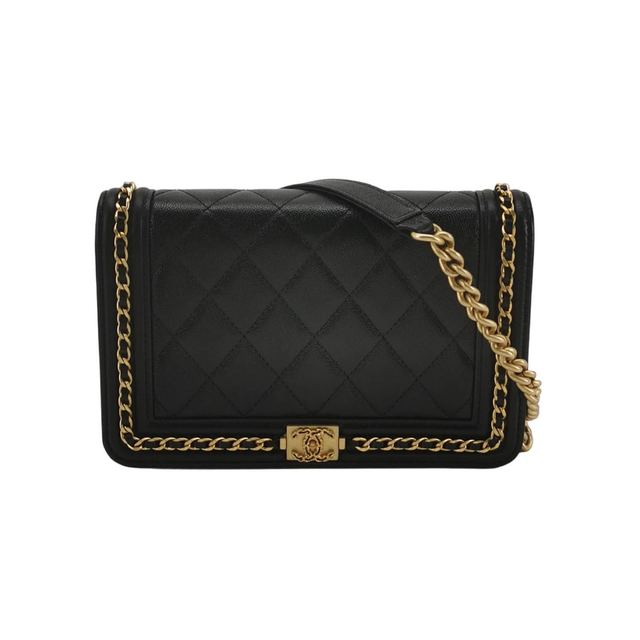 Chanel Boy Bag, 19 cm, Schwarz, Leder