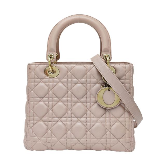Dior Lady Dior Handtasche, 24 cm, Rosa, Artikel 938018892189, Lammleder