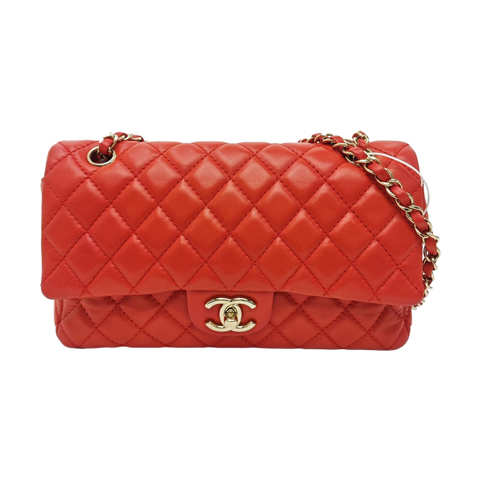 Chanel Classic Flap Shoulder Bag, 24 cm, red, Item 938523882639, Lambskin, photograph 1