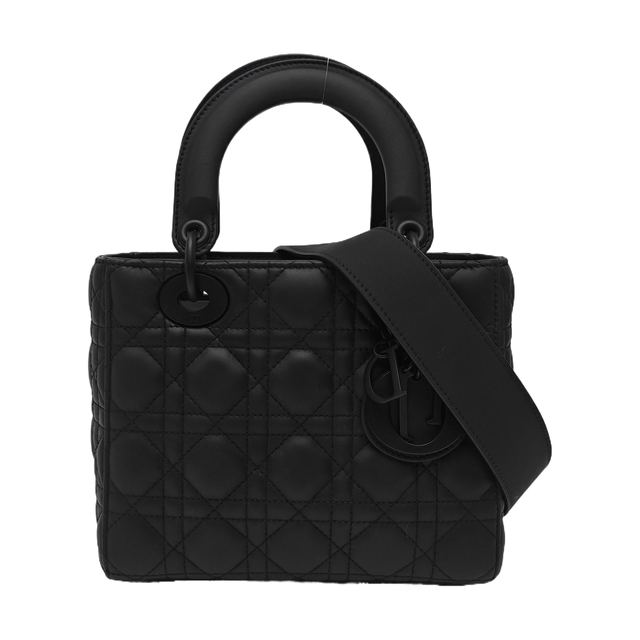 Dior Lady Dior Handtasche, 20 cm, Schwarz, Artikel 938906986080, Leder