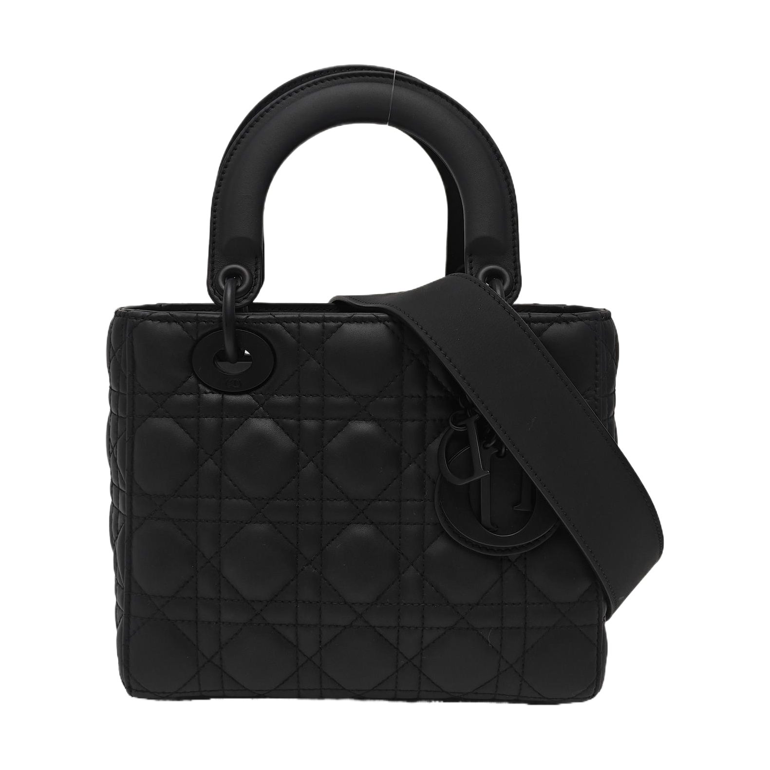 Dior Lady Dior حقيبة يد, 20 cm, أسود, القطعة 938906986080, جلد, صورة 1