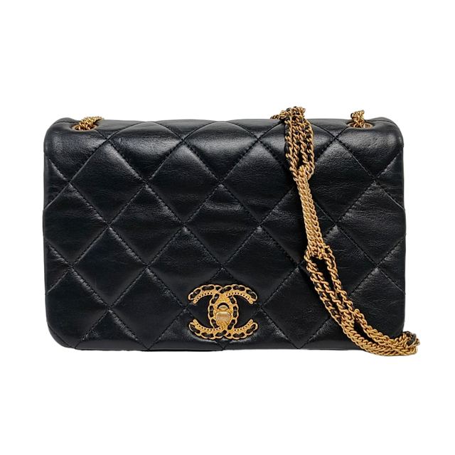 Chanel Mini Flap Bag Tasche, 22 cm, Schwarz, Artikel 940046081232, Lammleder