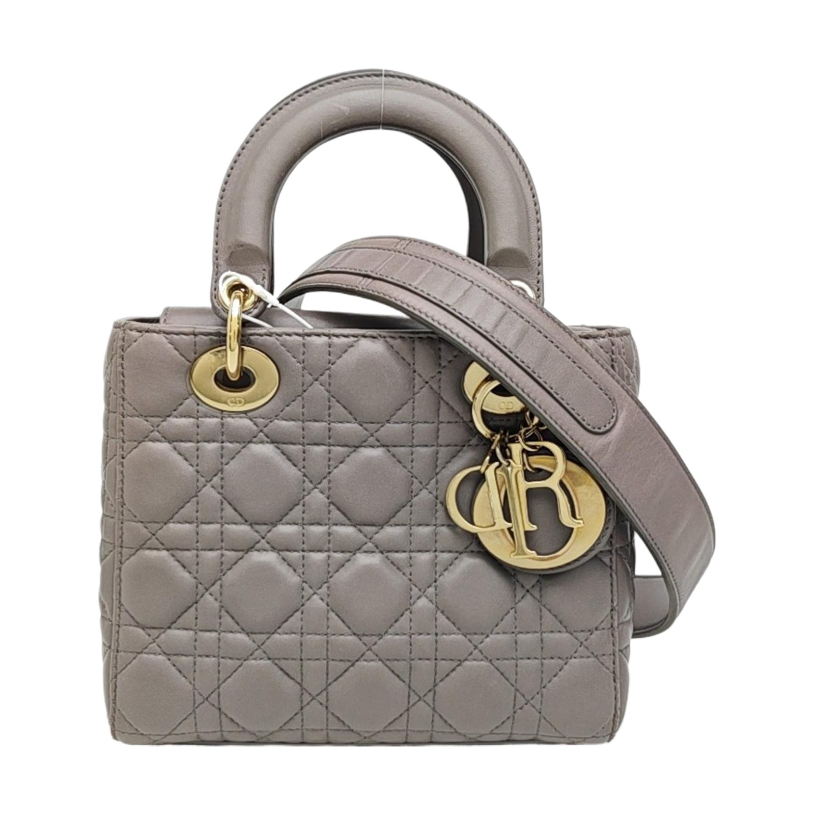 Dior Lady Dior Handbag, 20 cm, grey, Item 942011494114, Lambskin, photograph 1