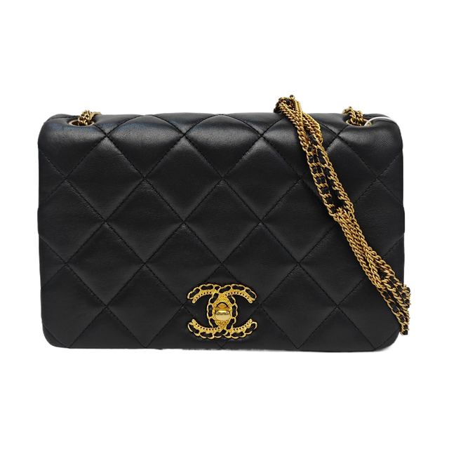 Chanel Mini Flap Bag Tasche, 22 cm, Schwarz, Artikel 942828896138, Lammleder