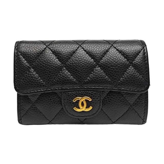 Chanel Classic Flap Portemonnaie, 11 cm, Schwarz, Artikel 943627849243, Leder