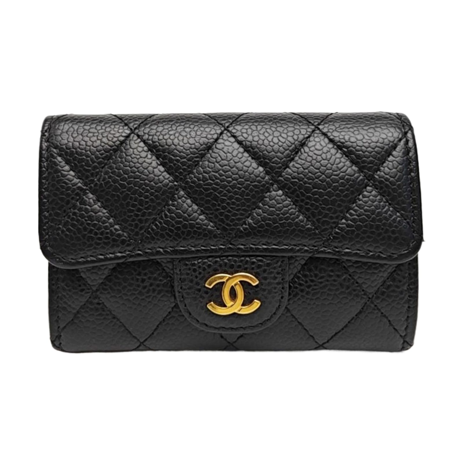 Chanel Classic Flap Wallet, 11 cm, black, Item 943627849243, Leather, photograph 1