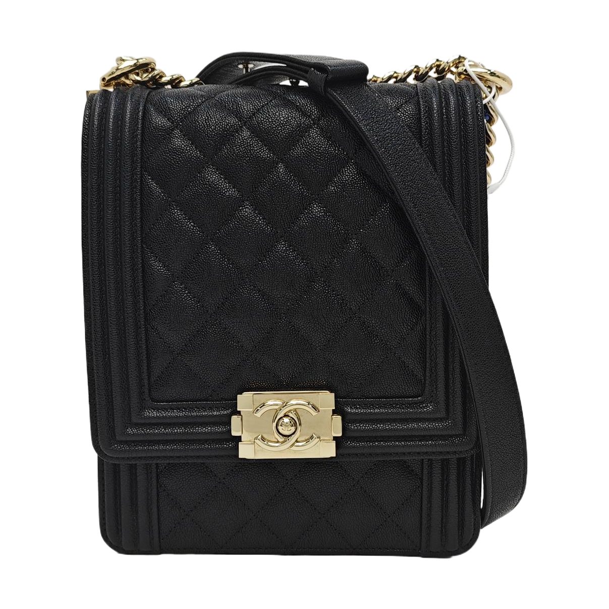 Chanel Boy Shoulder Bag, 16 cm, black, Leather, photograph 1