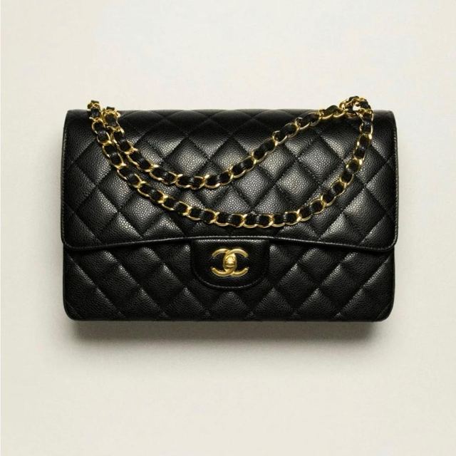 CHANEL Classic Flap 16, أسود, جلد
