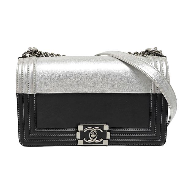Chanel Boy Schultertasche, 25 cm, Schwarz, Artikel 946277081418, Leder