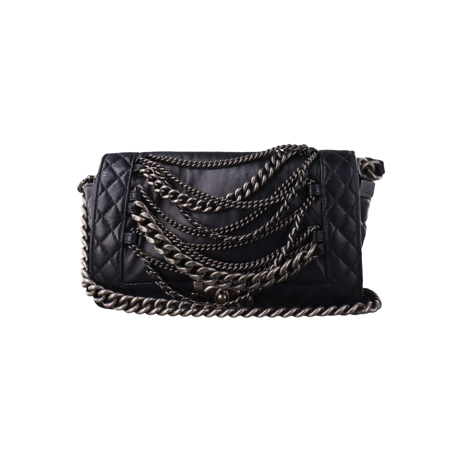 Chanel Boy Schultertasche, 25 cm, Schwarz, Artikel 946807249161, Leder, Fotografiere 1