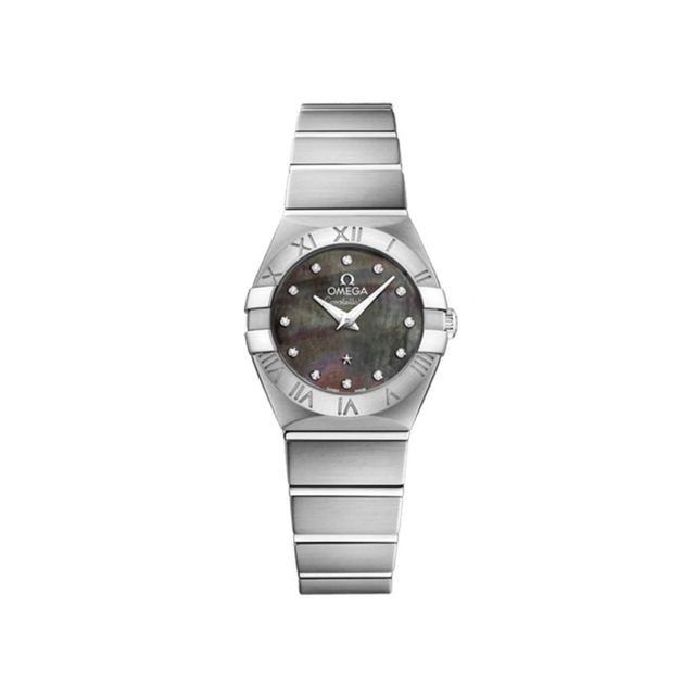 Omega Constellation Uhr, 27 mm, Grau Zifferblatt