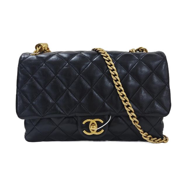 Chanel Classic Flap Schultertasche, 24 cm, Schwarz, Lammleder