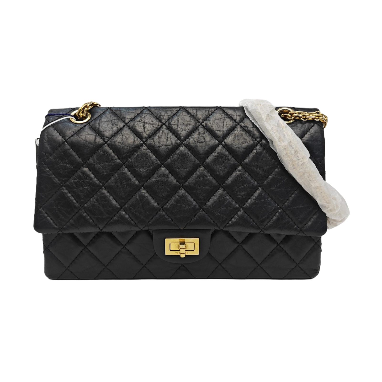 Chanel 2.55 Shoulder Bag, 28 cm, black, Item 954395066488, Leather, photograph 1