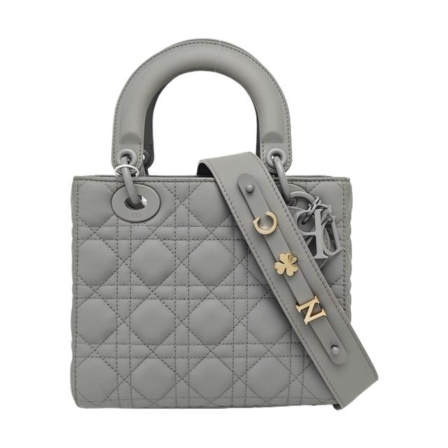 Dior Lady Dior Handtasche, 20 cm, Grau, Artikel 955220402457, Lammleder