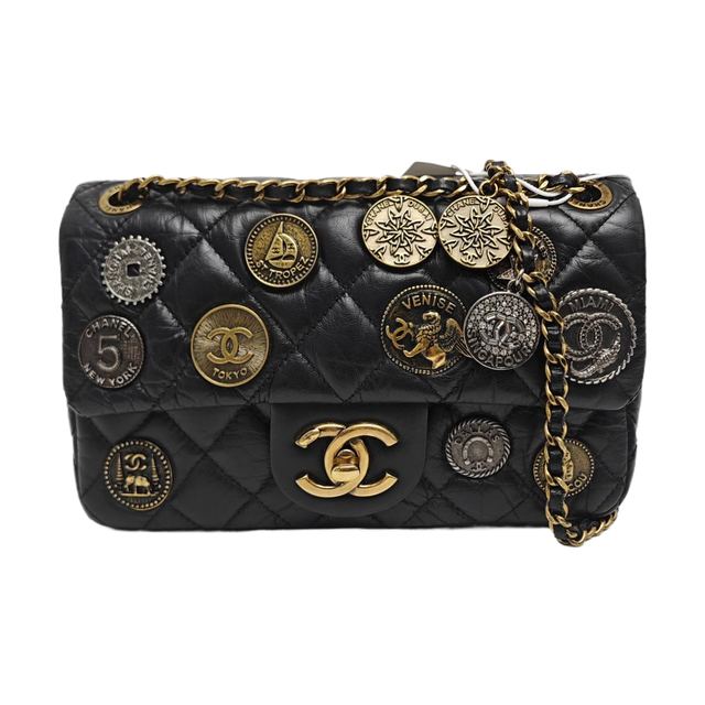 Chanel Classic Flap Schultertasche, 20 cm, Schwarz, Artikel 955604331727, Leder
