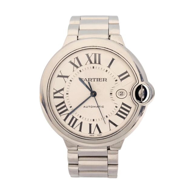 Cartier Ballon Bleu de Cartier Uhr, 42.1 mm, silberfarbenes Zifferblatt