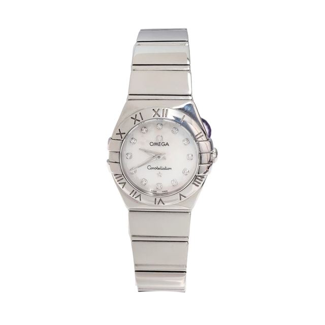 Omega Constellation Uhr, 24 mm, weißes Zifferblatt, Artikel 957090701665