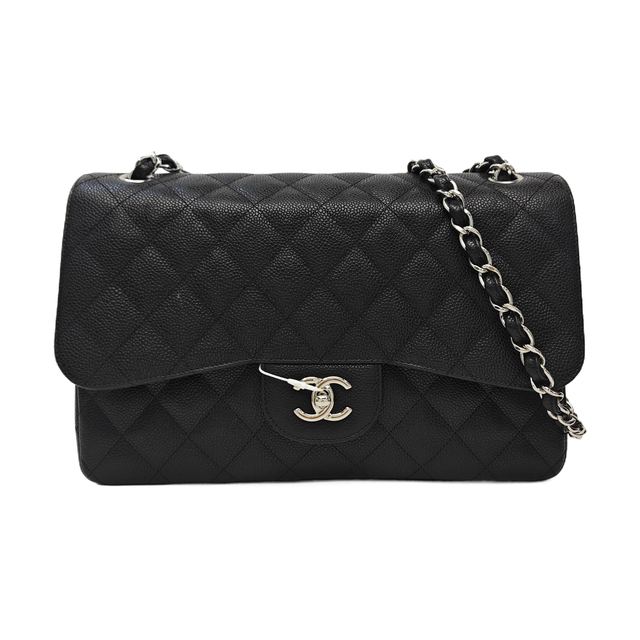 Chanel Classic Flap Schultertasche, 30 cm, Schwarz, Artikel 957985267013, Leder