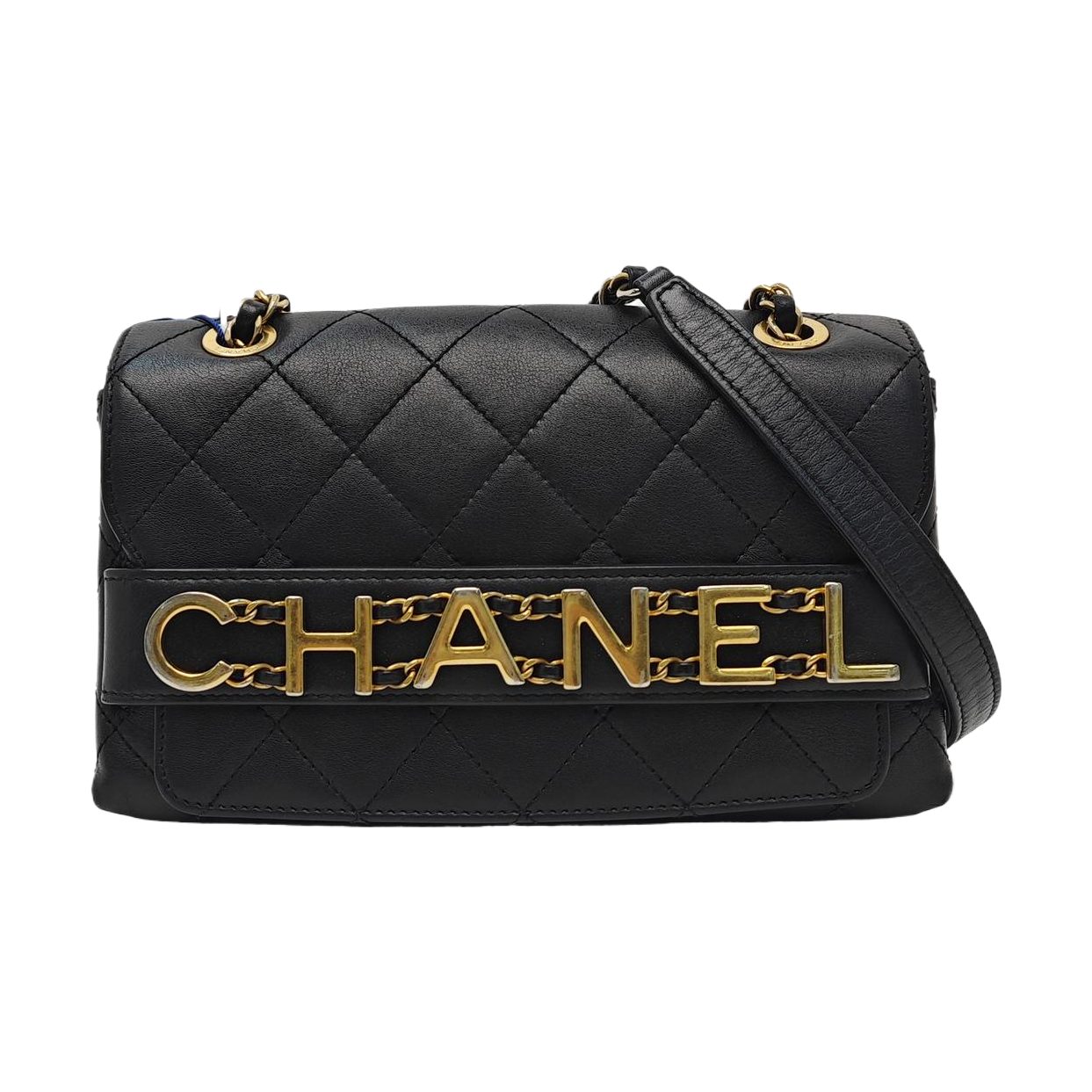Chanel Classic Flap Handtasche, 21.5 cm, Schwarz, Leder, Fotografiere 1