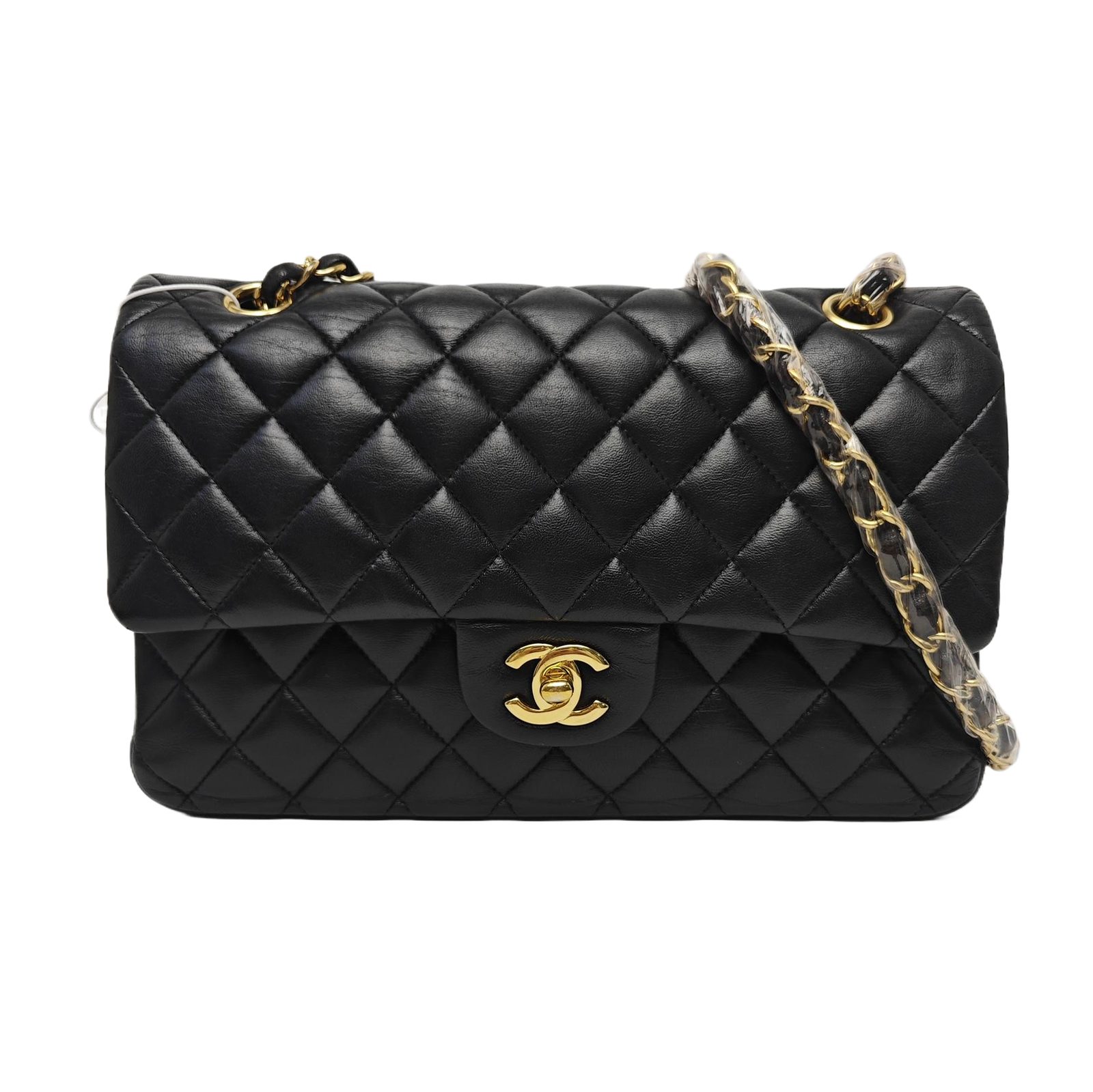 Chanel Classic Flap Shoulder Bag, 25.5 cm, black, Item 961435334229, Lambskin, photograph 1