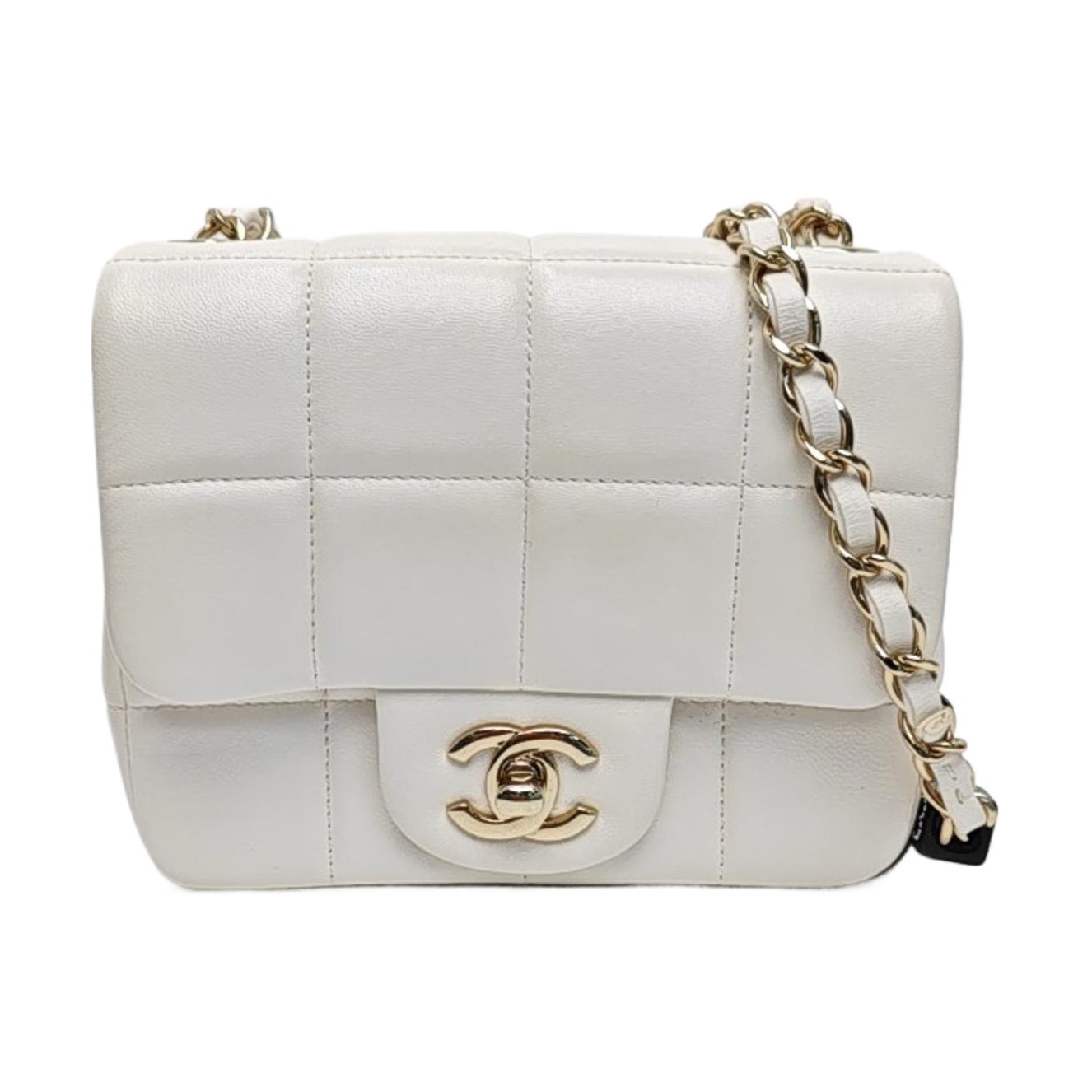 Chanel Classic Flap Shoulder Bag, 16.5 cm, white, Item 962558307475, Lambskin, photograph 1