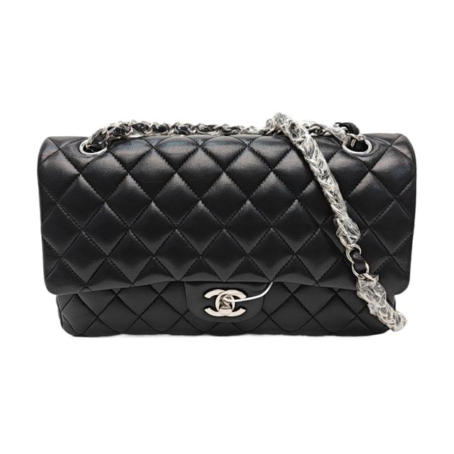 Chanel Classic Flap Schultertasche, 25.5 cm, Schwarz, Artikel 963058841964, Lammleder