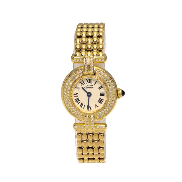 Cartier Vermeil Colisée Uhr, 24 mm, Champagnerfarben Zifferblatt, Artikel 963661119246, Gold