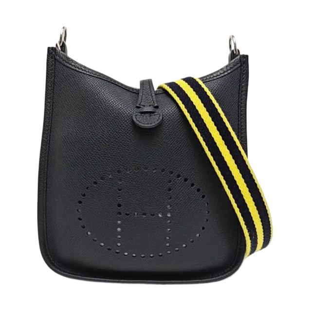 HERMÈS Evelyne TPM Schultertasche, 17 cm, Marineblau
