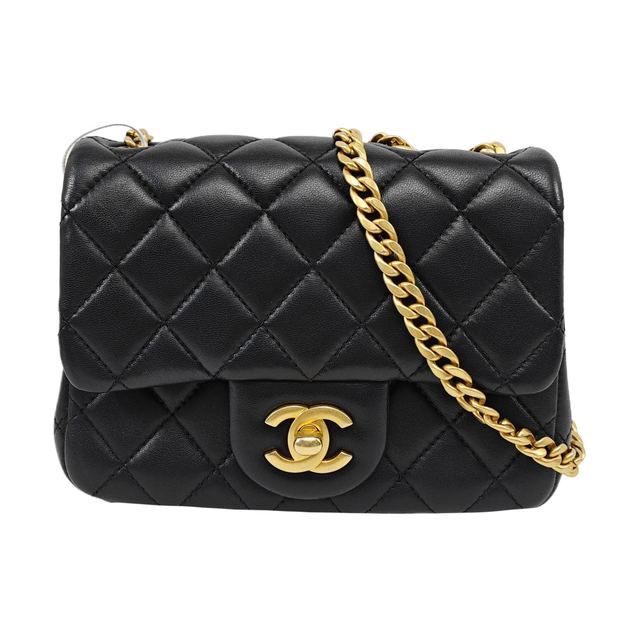 Chanel Classic Flap Schultertasche, 17 cm, Schwarz, Artikel 966489872672, Lammleder