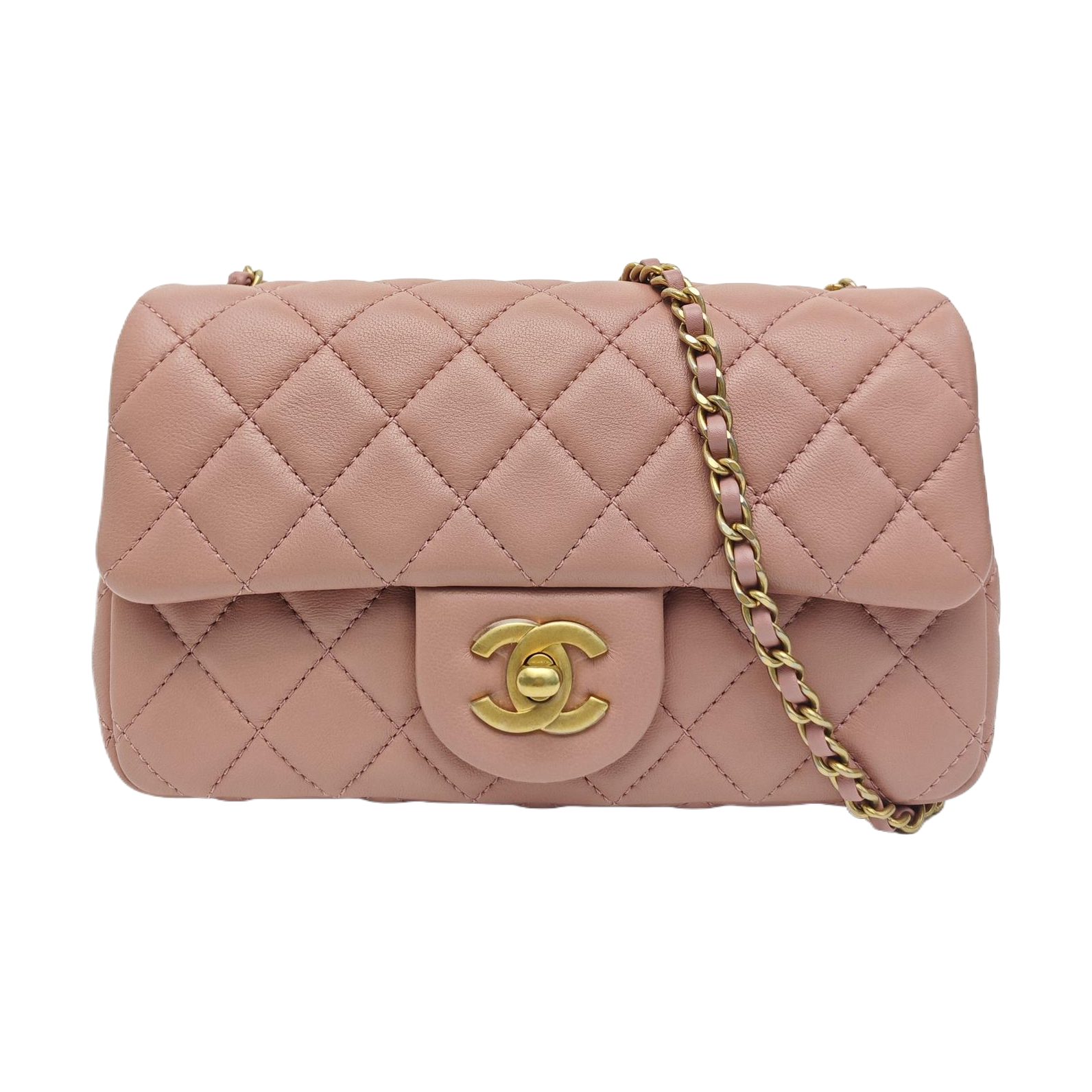 Chanel Classic Flap Shoulder Bag, 20 cm, pink, Item 974366370281, Lambskin, photograph 1