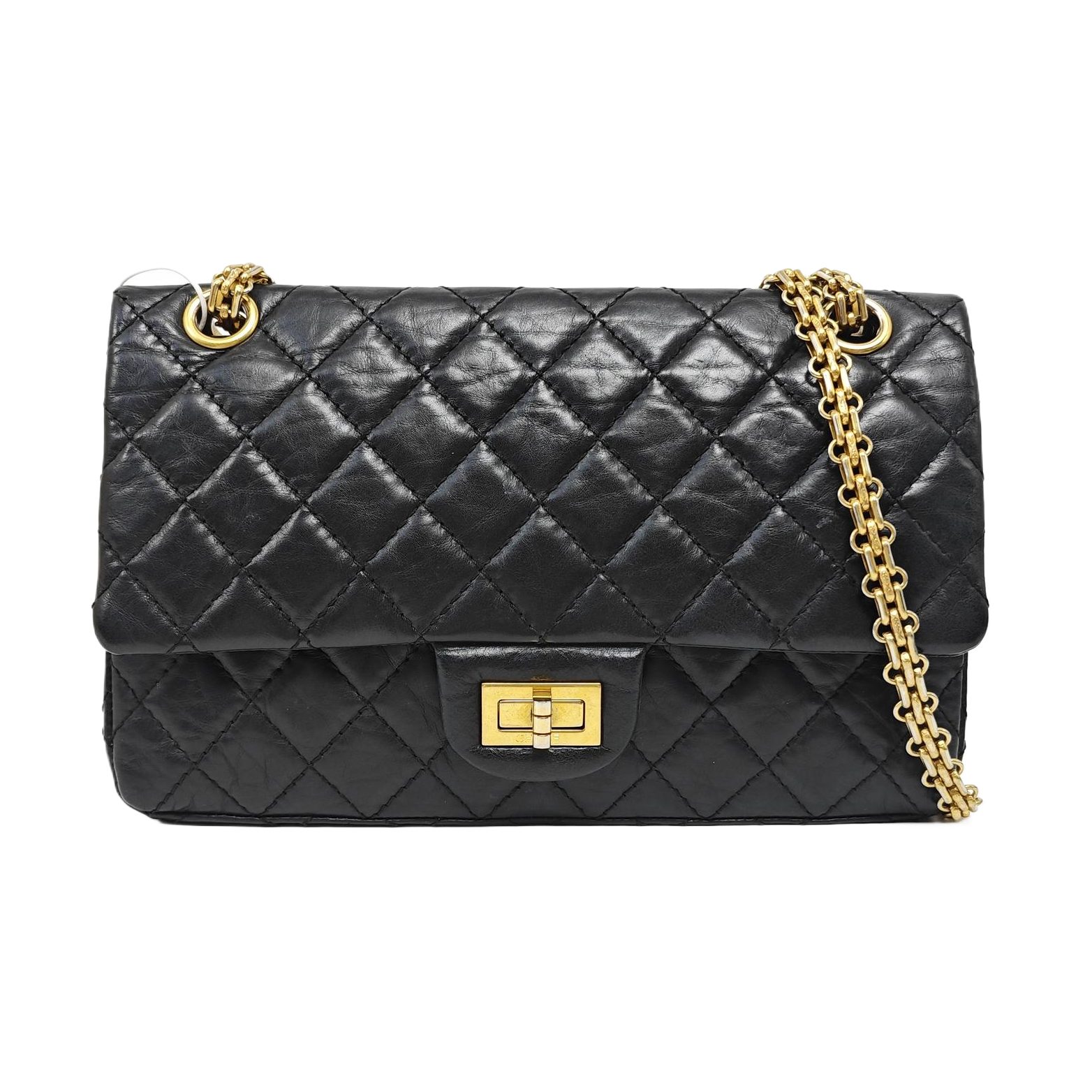 Chanel 2.55 Shoulder Bag, 24 cm, black, Item 976846663876, Leather, photograph 1