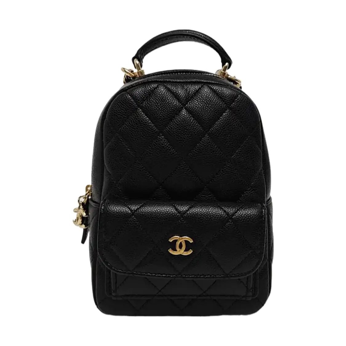 Chanel sac à dos, 13 cm, noir, photographier 1
