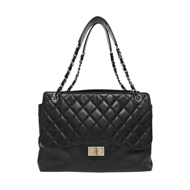 Chanel 2.55 Schultertasche, 31.5 cm, Schwarz, Artikel 982064616179, Lammleder