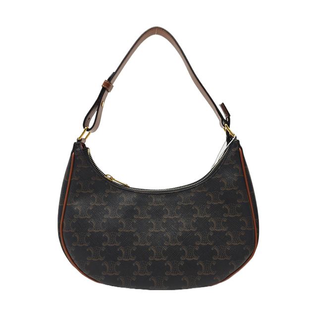 Celine Ava Handtasche, 23 cm, Braun, beschichtetes Canvas