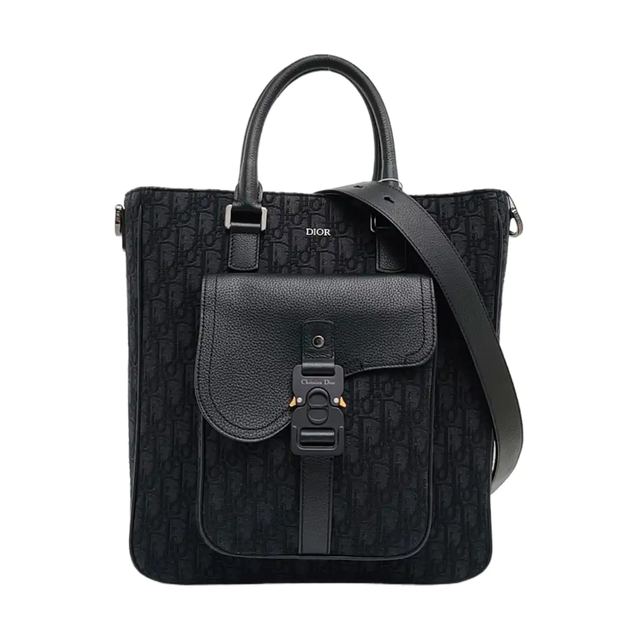 Dior Saddle Handtasche, 31 cm, Schwarz