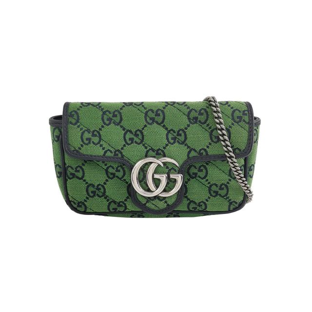 Gucci GG Marmont Schultertasche, 16.5 cm, Leder, Canvas